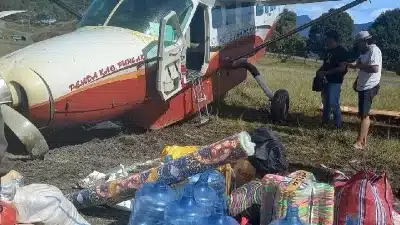 Pesawat SAS tergelincir di Bandara Bilogai Kabupaten Intan Jaya Papua