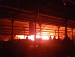 Pasar Wosi Terbakar,  Diduga Api Berasal dari Bagian Tengah