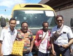 Bus Eks PON XX Papua Tiba di Nabire Papua Tengah, dijadikan Angkutan umum