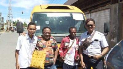 Bus Eks PON XX Papua Tiba di Nabire Papua Tengah, dijadikan Angkutan umum