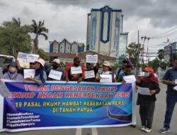 Komunitas Jurnalis Papua di Jayapura Gelar Aksi Tolak Pengesahan RUU KUHP